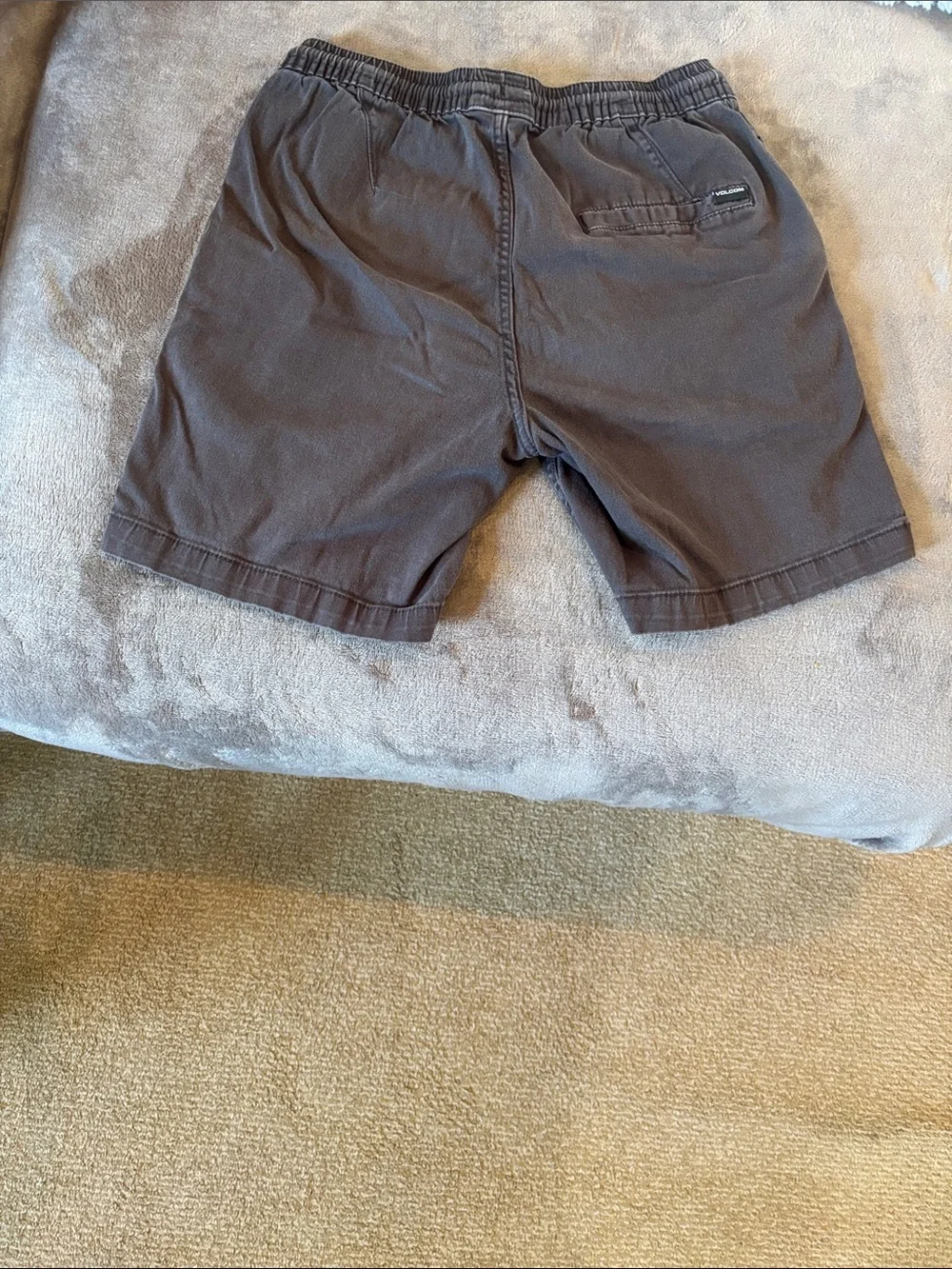 Volcom Men's Drawstring Hybrid Shorts in Dark Brown